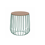 MONFORT - Side table Diam.40 x H42 - Mint and Washed antic