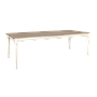 ORLEANS - Dining table L220 x W100 - Brocante white and Whitened acacia