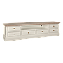 AIX - TV stand L200 - Brocante white and Whitened acacia