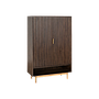 MATTEO - Shoe cabinet L84 x H130 - Mokka and Vintage brass