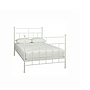 GARDANNE - Metal twin size bed (Mattress 120x200) - Patina white