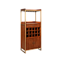 PAOLI - Bar cabinet L61 x H145 - Vintage brass and Washed antic