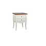 FLORIE - Bedside table H65 - Brocante white and Washed antic