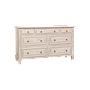 EDYN - Chest of drawers L140 x H85 - Whitened acacia