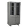 QUADRAE - Display cabinet L95 x H190 - Pearl grey