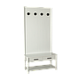 LEEDEN - Hall tree L90 x H181 - Brushed white