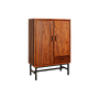 DANN - Bar cabinet L85 x H125 - Washed antic and Matt black