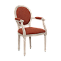 ORLEANS - Armchair - Whitened acacia and Red cover