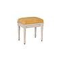 ORLEANS - Stool H45 - Whitened acacia and Yellow cover