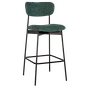 QUADRAE - Bar chair - Matt black and Green cover