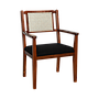 PALOMA - Armchair - L63 x H91 - Washed antic, Natural cane and Black cover