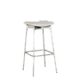 QUADRAE - Bar stool - Vintage silver and Light grey cover