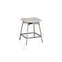 QUADRAE - Stool - Vintage silver and Light grey cover