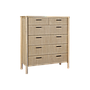LEEDEN - 6-drawer chest L110 x H124 - Toffee