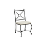 THYRA - Metal chair - Matt black and Off-white cushion