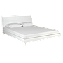 PORTO - Queen size bed (Mattress 160x200) - Brocante white