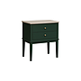 ALESSIO - Bedside table H65 - Brocante kaki and Whitened acacia
