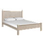ALES - Queen size bed (Mattress 160x200) - Whitened acacia