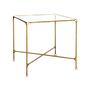 ASTHESIA- Hand-hammered metal square table L75xW75 - Aged brass