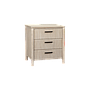Bedside table ( 3 drawers ) L55 x H61 - Whitened acacia