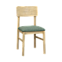 LEEDEN - Chair - Toffee and Smokey green cover
