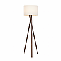 SOREL - Wooden floor lamp H168 - Mokka and Multicolor lampshade