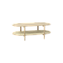 OVEANO - Coffee table L120 x W65 - Toffee and Natural cane