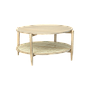 OVEANO - Coffee table DIAM.85 x H43 - Toffee and Natural cane