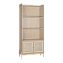 LUMAE - Bookcase L80 x H175 - Toffee and Natural cane