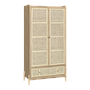LUMAE - Wardrobe L95 x H185 - Toffee and Natural cane