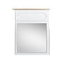 MARIGNY - Wall mirror L70 x H85 - Brocante white and Whitened acacia