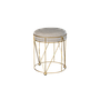 INES - Stool H45 - Gold and Grey cover