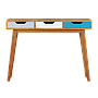 OSLO - Console table L110 - Natural oak and Multicolor lacquered